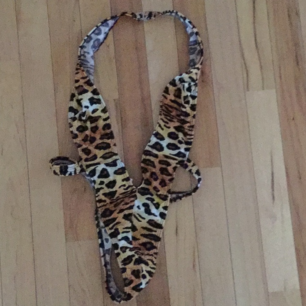 Cheetah thong one piece bathing suit. Medium. NWOT